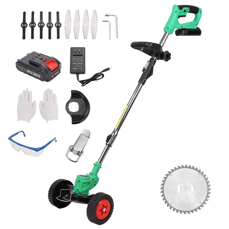 เครื่องตัดหญ้าแบบไร้สาย แบตเตอรี่ 173CC เครื่อง 1200W ความสูงการตัดปรับ