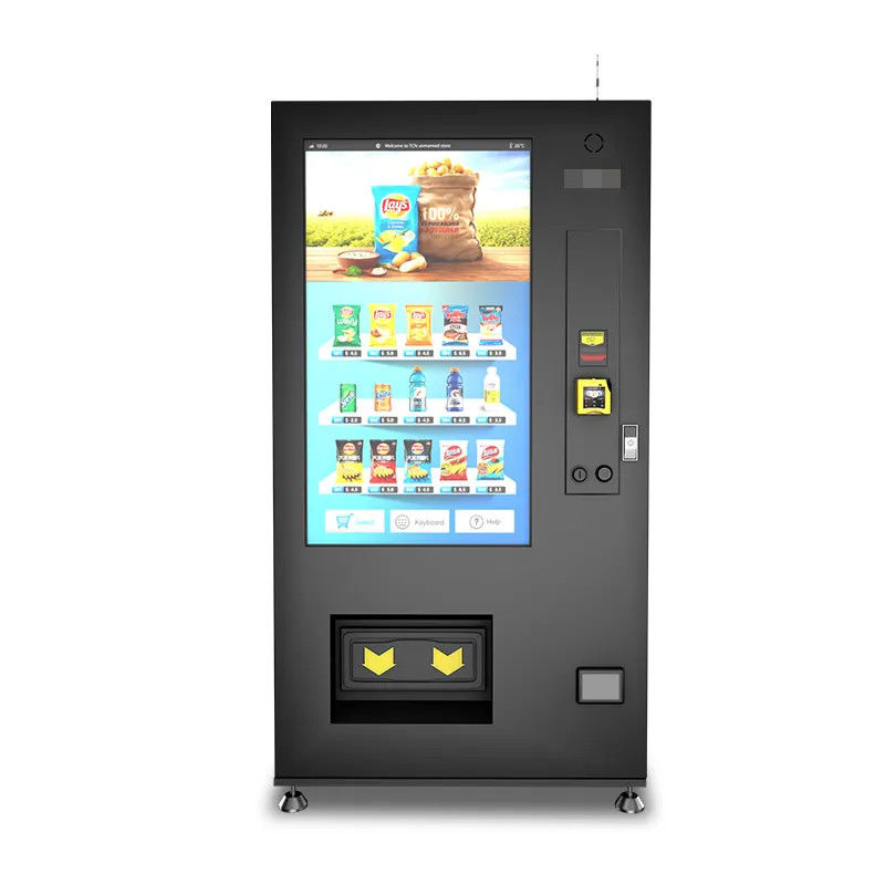 เครื่องขายสินค้าในห้องพักที่ยืนอิสระ แจ้งแพร่สมาชิก LCD Display พร้อม UI หน้าจอสัมผัสที่กํากับได้ไกล