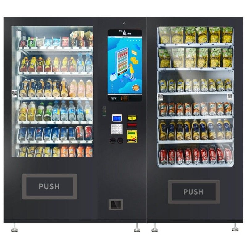 เครื่องขายสินค้าสัตว์เลี้ยงสุนัขแมว เครื่องกลม + ล็อคเกอร์ 2 ใน 1 มิกรออน