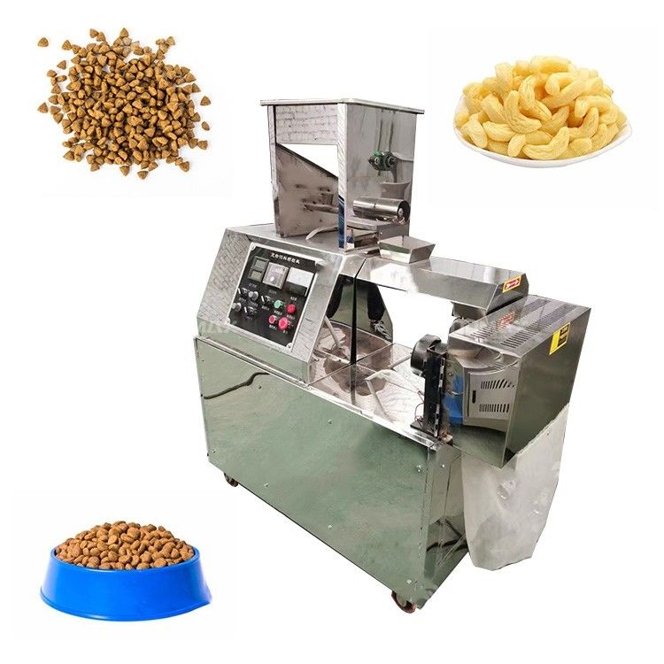 5.5kw Snack Bar Twin Screw Extruder เครื่องทําอาหาร