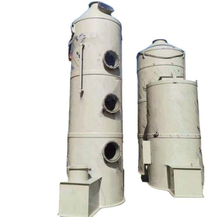 อุปกรณ์บําบัดก๊าซเสียมืออาชีพสําหรับการทําความสะอาดก๊าซออก PP FRP Pre Air Filter